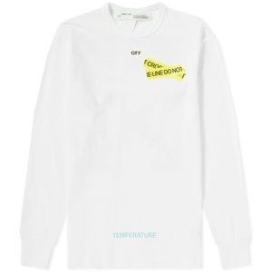 Off white fire tape long sleeve t-shirt